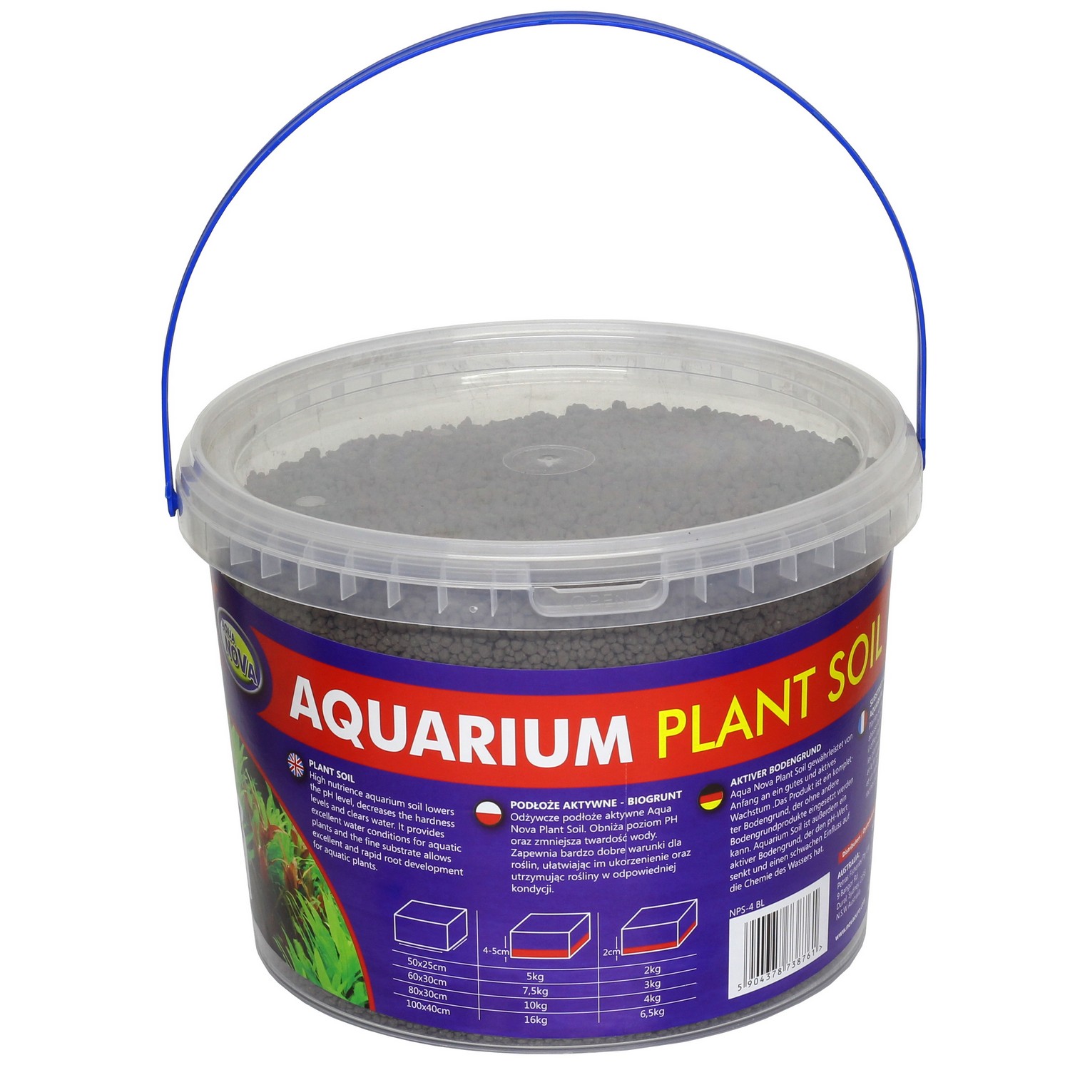 Грунт для акваріума Aqua Nova Plant Soil 3л. 2-3 мм чорний (NPS-4BL)