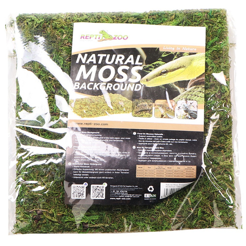Фон з натурального моху Repti-Zoo Natural Moss Back & Bottom 20×20см 2 шт (NCM2020) для тераріуму