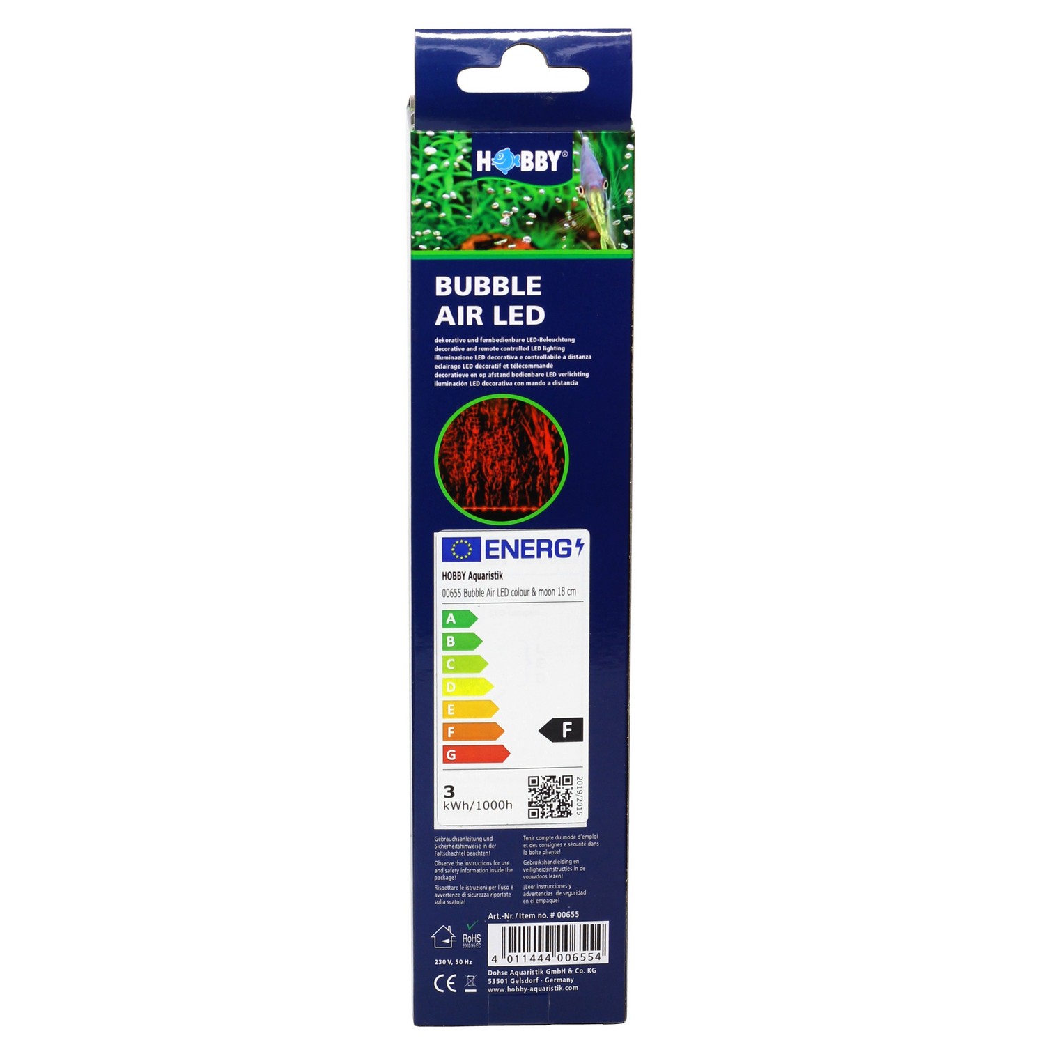 Розпилювач Hobby Bubble Air LED colour & moon 18см (00655) 