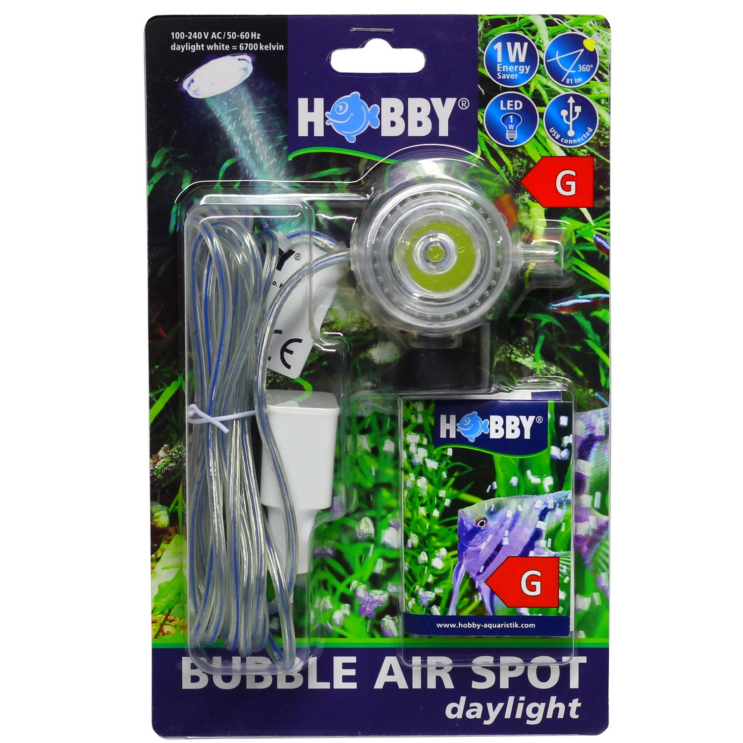 Розпилювач з LED освітленням Hobby Bubble Air Spot daylight (00673)