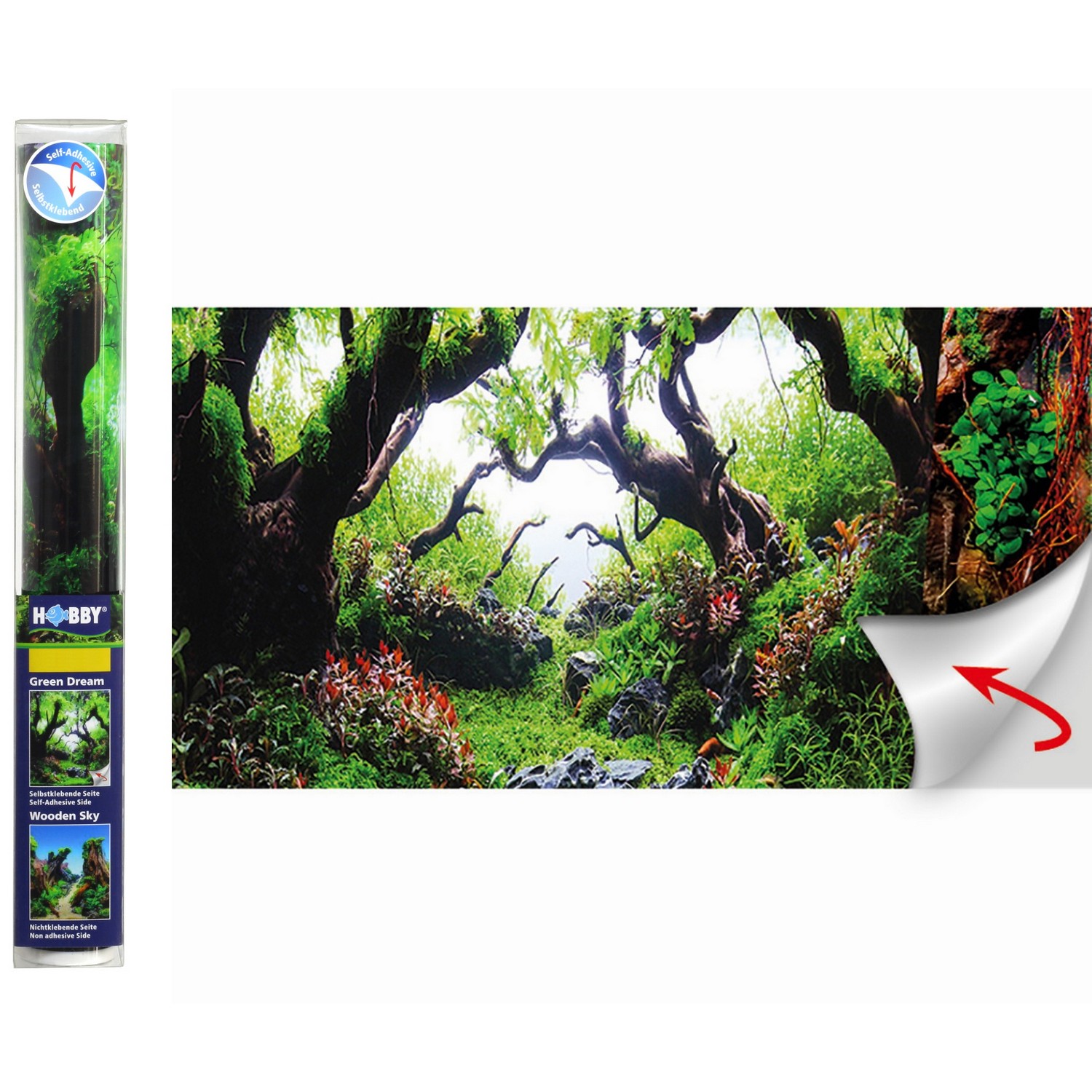 Задній фон самоклеючий Hobby Green Dream*/Wooden Sky 100x50см (31232)