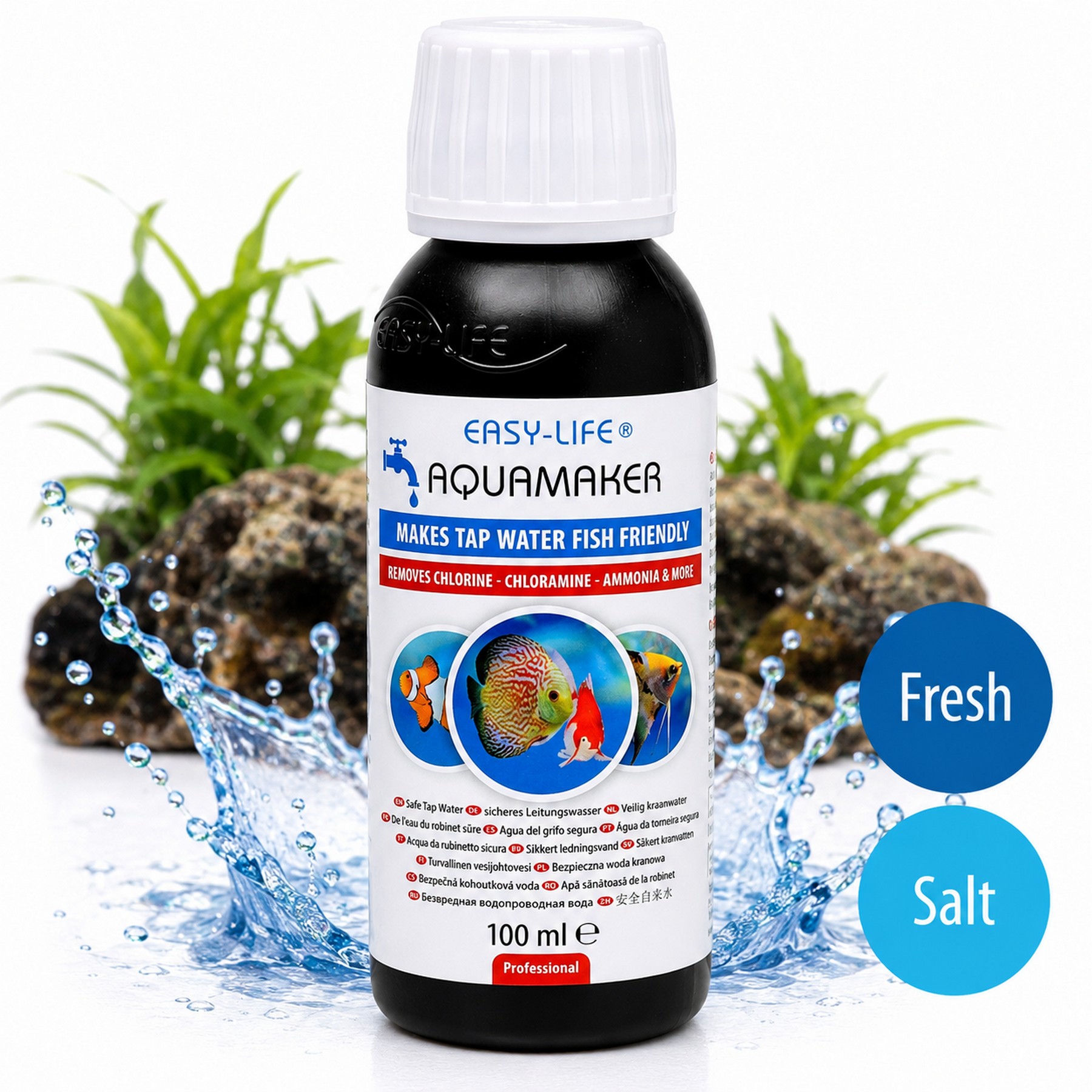 Кондиціонер і детоксикатор води Easy-Life AquaMaker 100мл (AQM0100) для прісноводних, морських акваріумів