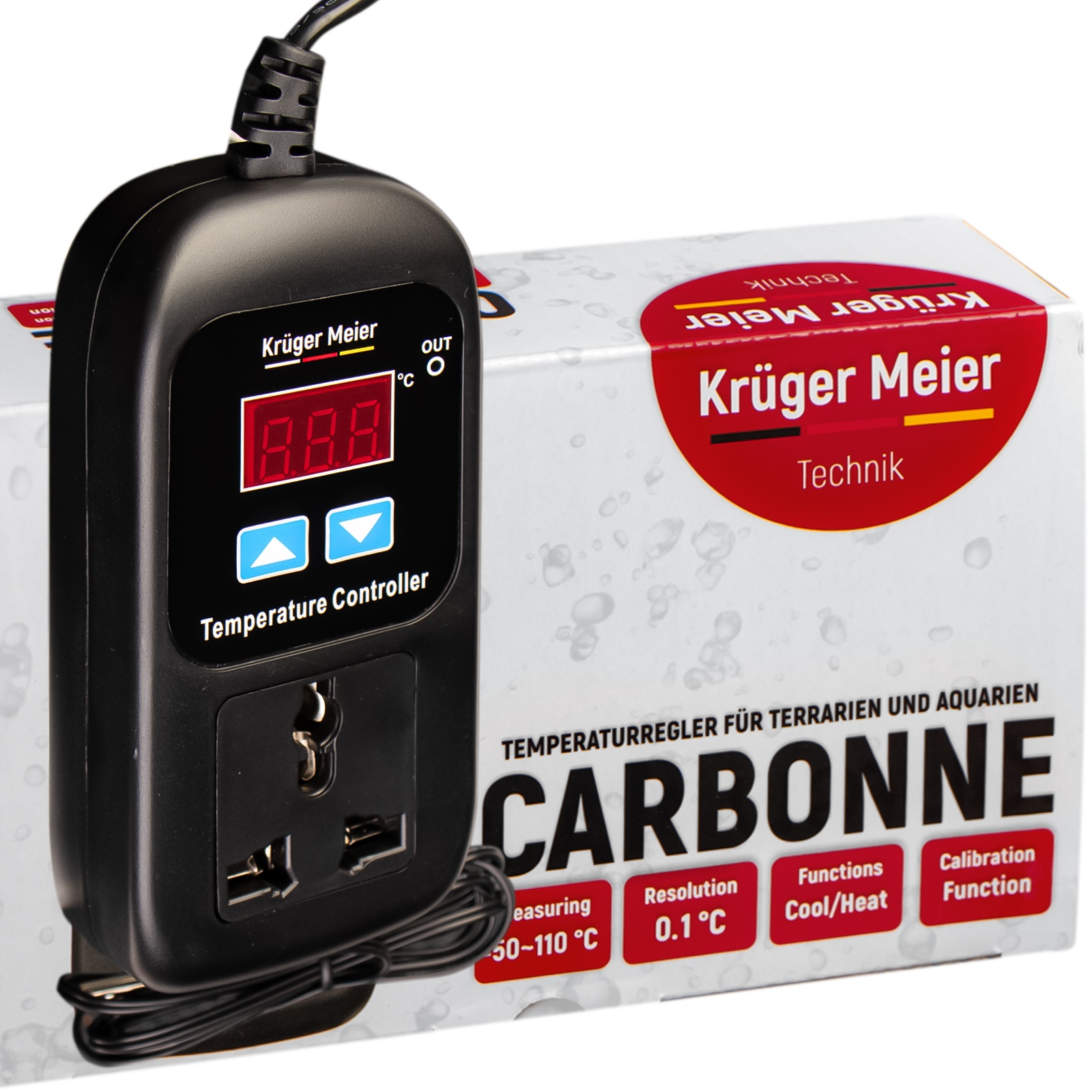 Цифровий термостат Kruger Meier Carbonne 1500Вт. для тераріуму