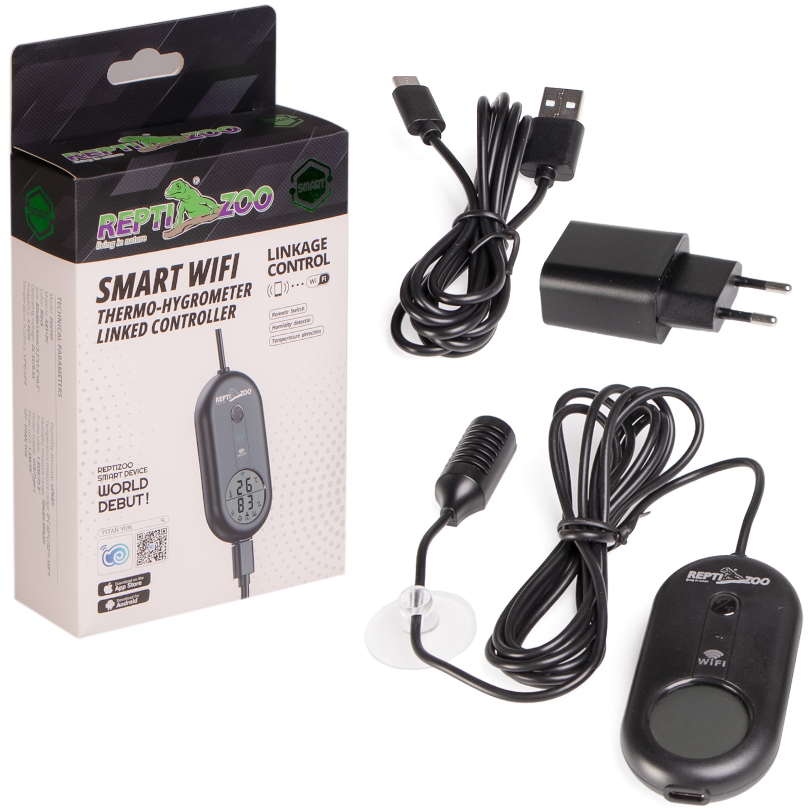 Термогігрометр електронний з Wi-Fi Repti-Zoo Smart Wi-Fi thermo-hygrometer (ZSH105)