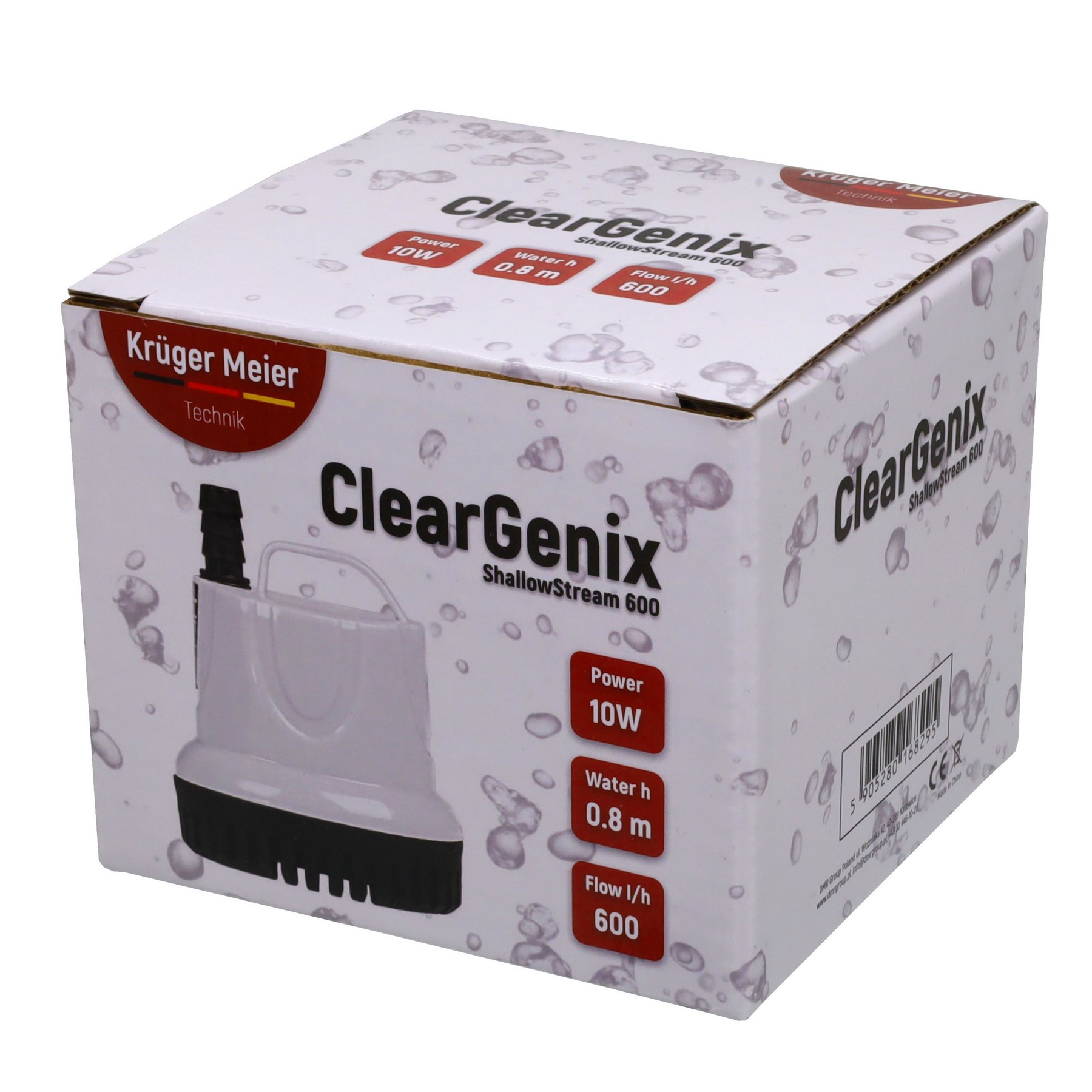 Помпа підйомна з низьким зануренням Kruger Meier ClearGenix 600 л/г для фонтанів, акваріумів, ємностей
