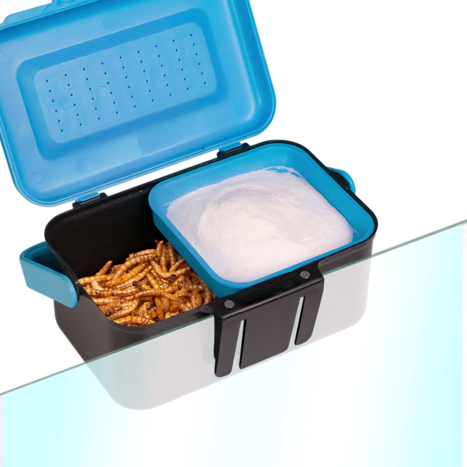 Подвійний контейнер для живого корму Terrario Live Food Box 13x9x7см