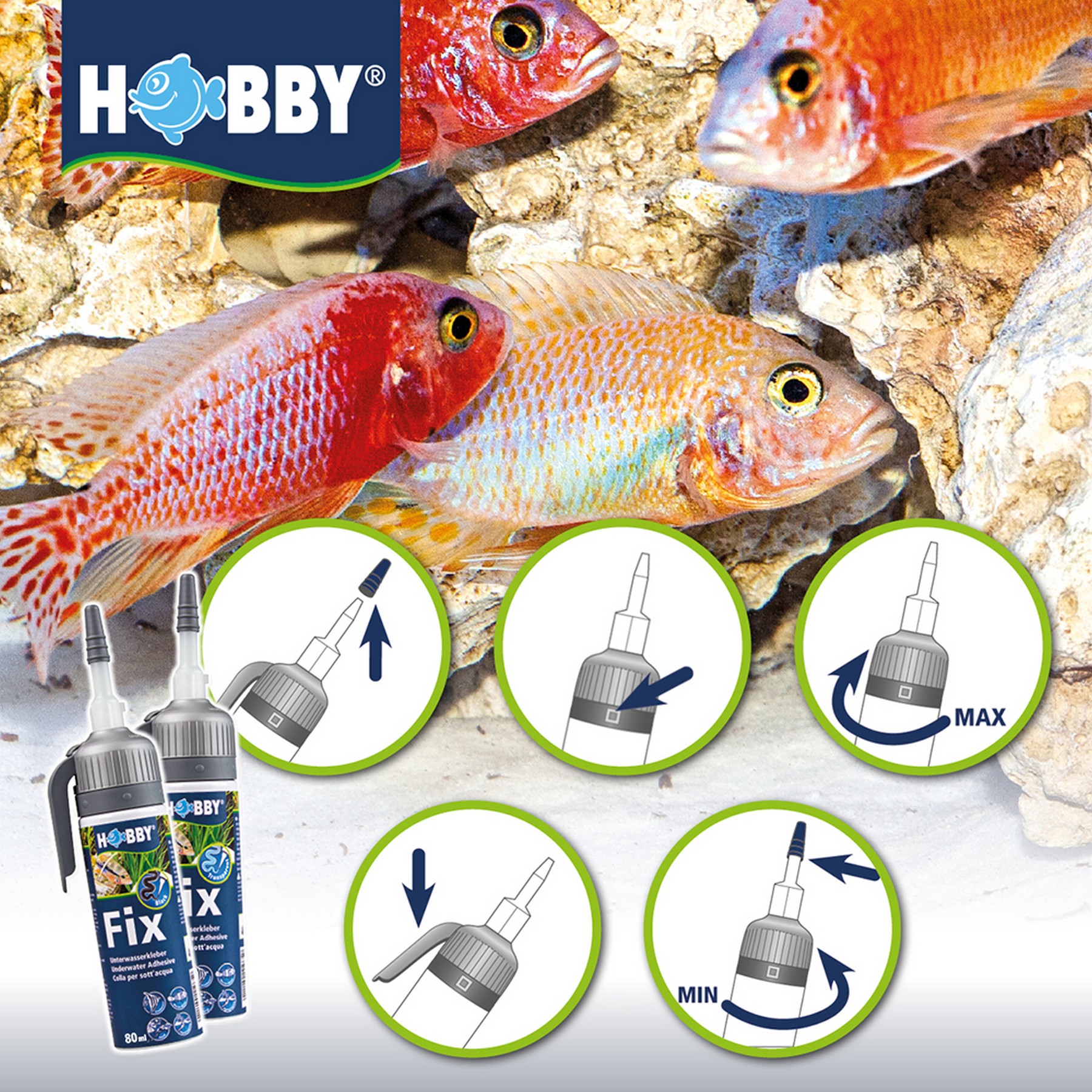 Клей, герметик акваріумний чорний Hobby Fix Underwater Adhesive black 200 мл (11965)