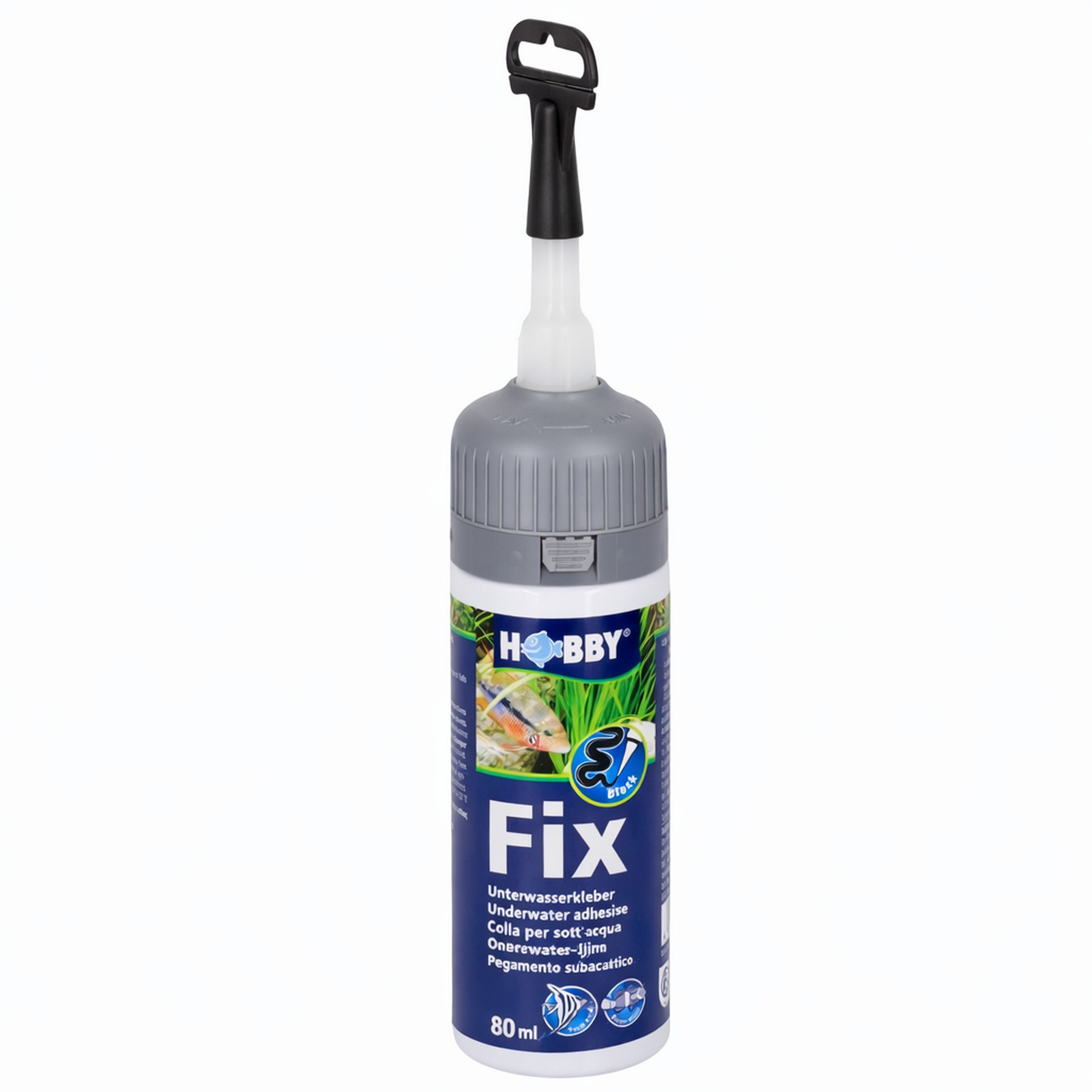 Клей, герметик акваріумний чорний Hobby Fix Underwater Adhesive black 75мл (11967)