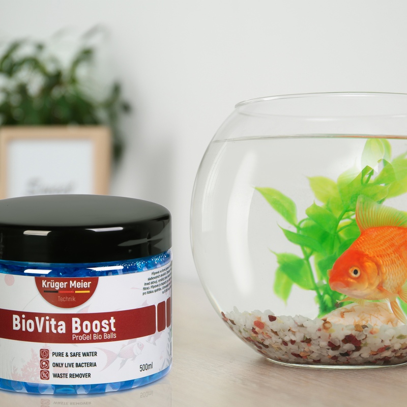Бактерії в гельових кульках для акваріуму Kruger Meier BioVita Boost 500мл.
