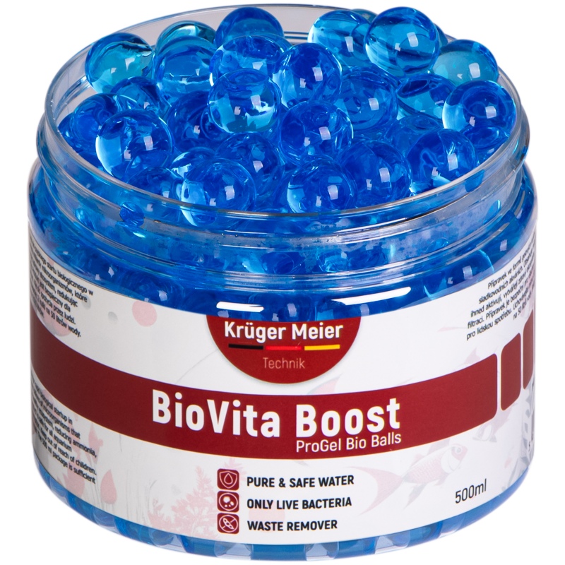Бактерії в гельових кульках для акваріуму Kruger Meier BioVita Boost 500мл.