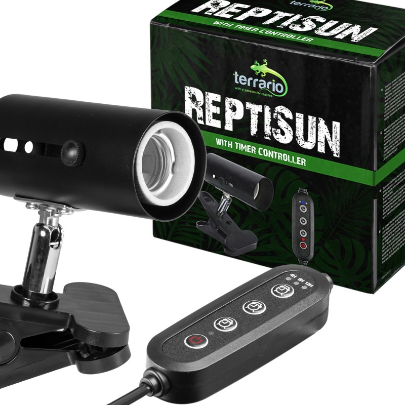 Світильник з затискної ручкою і таймером Terrario ReptiSun Time Control 200W