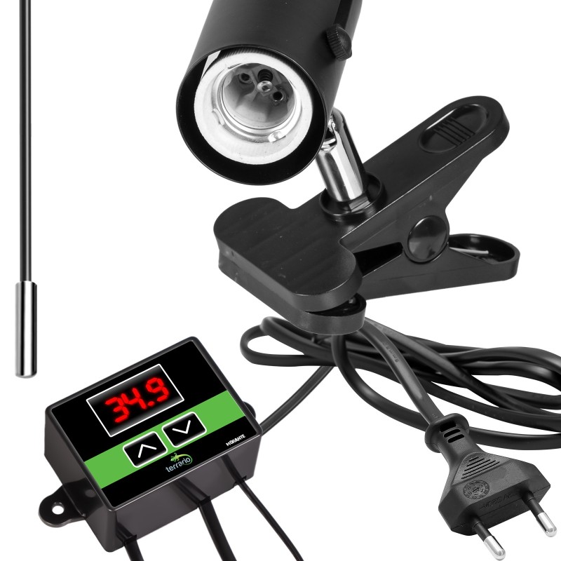 Світильник з затискної ручкою і термостатом ReptiSun Temperature Control 200W