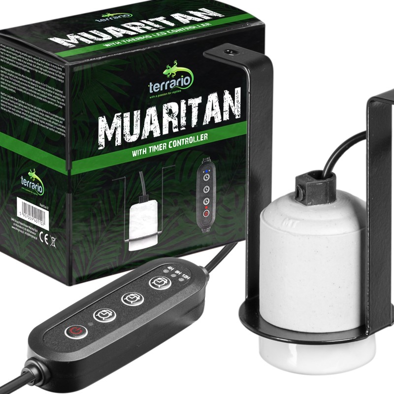 Світильник керамічний патрон з таймером Terrario Muaritan Time Control 200W