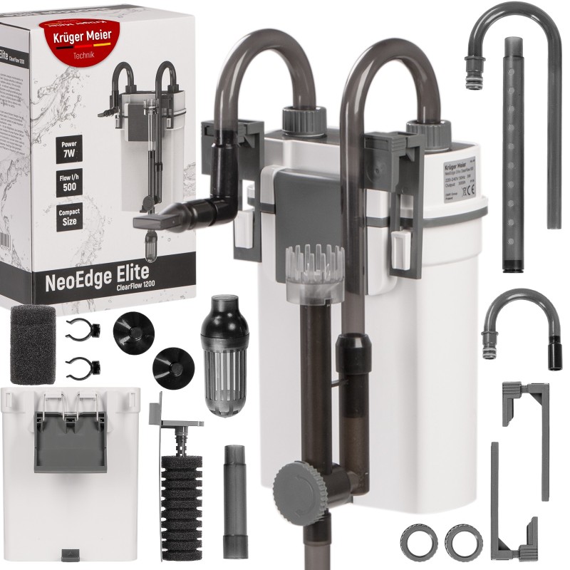Зовнішній фільтр Kruger Meier NeoEdge Elite 1200 зі скіммером для акваріумів 60–120 л.