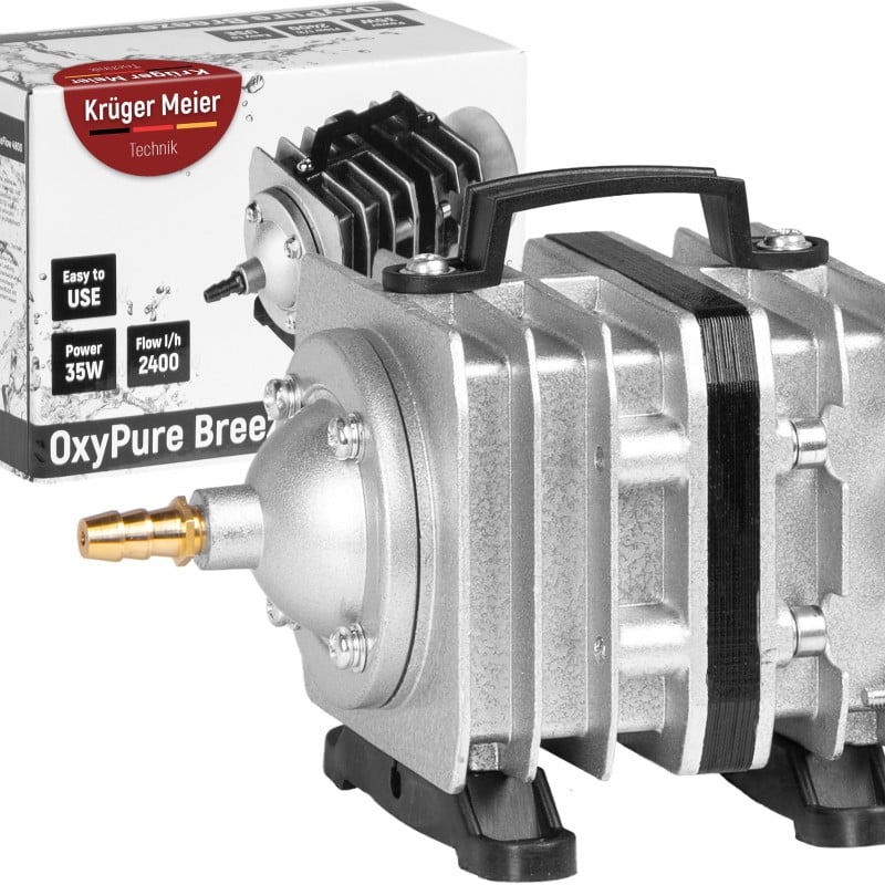 Компресор Kruger Meier OxyPure Breeze 4800 для ставка 2400 л/год з розподільником на 6 виходів