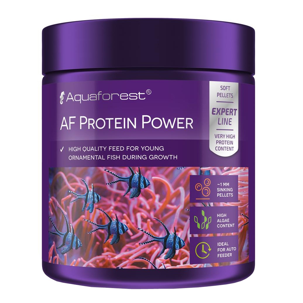 Корм Aquaforest AF Protein Power 120 г - високобілкові м’які гранули для молодих декоративних риб
