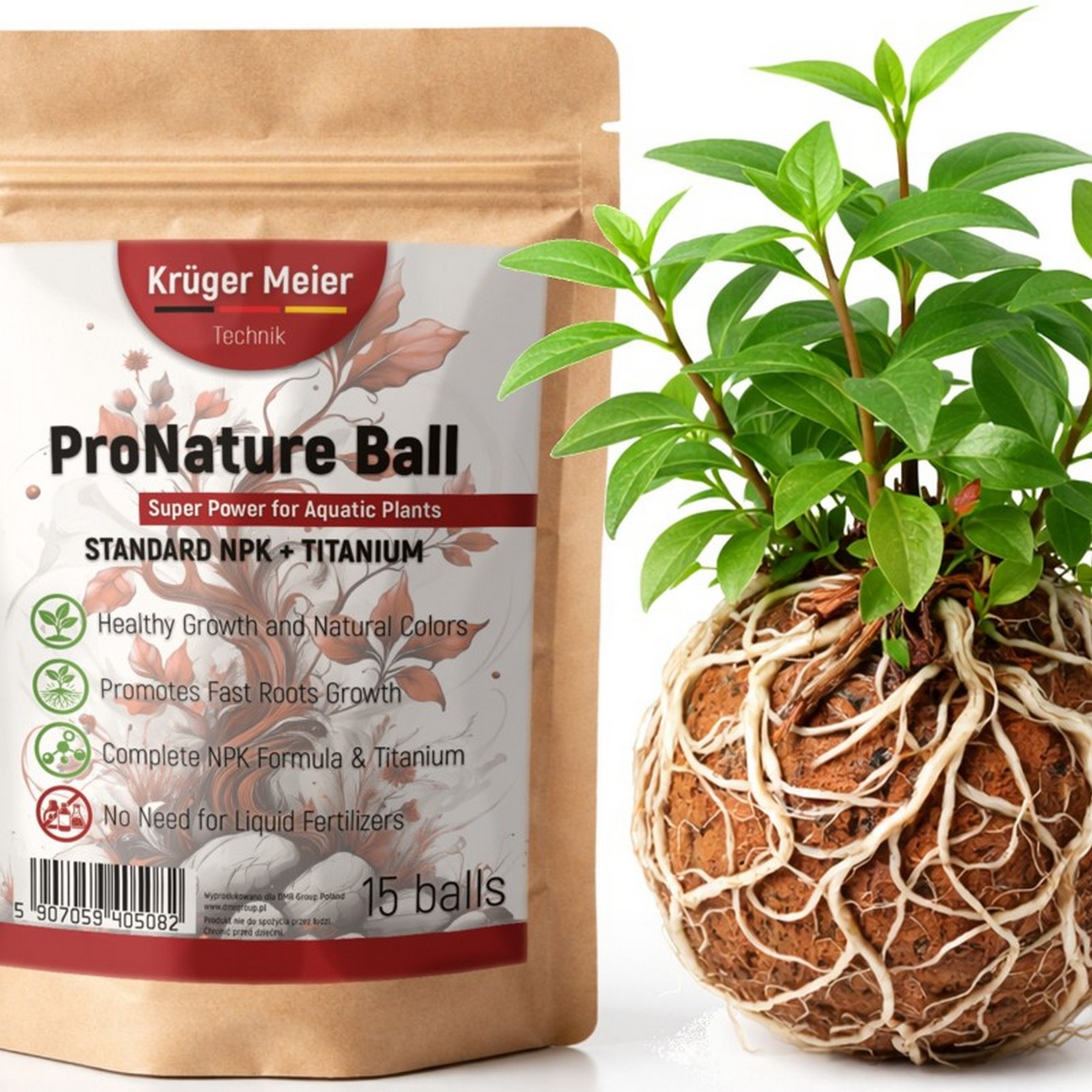 Поживні кульки Kruger Meier ProNature Ball 15 для акваріумних і тераріумних рослин