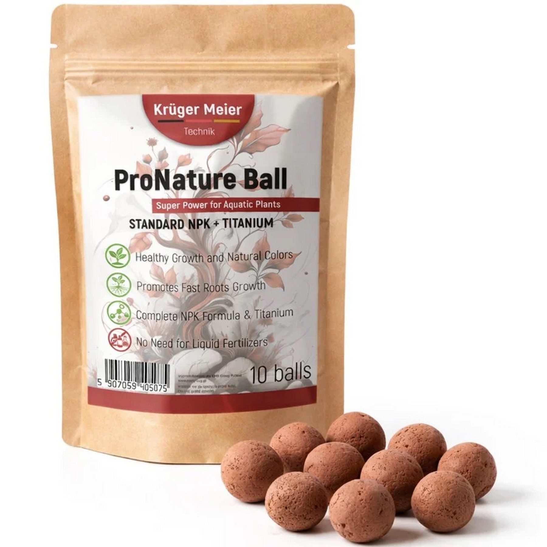 Поживні кульки Kruger Meier ProNature Ball 10 для акваріумних і тераріумних рослин