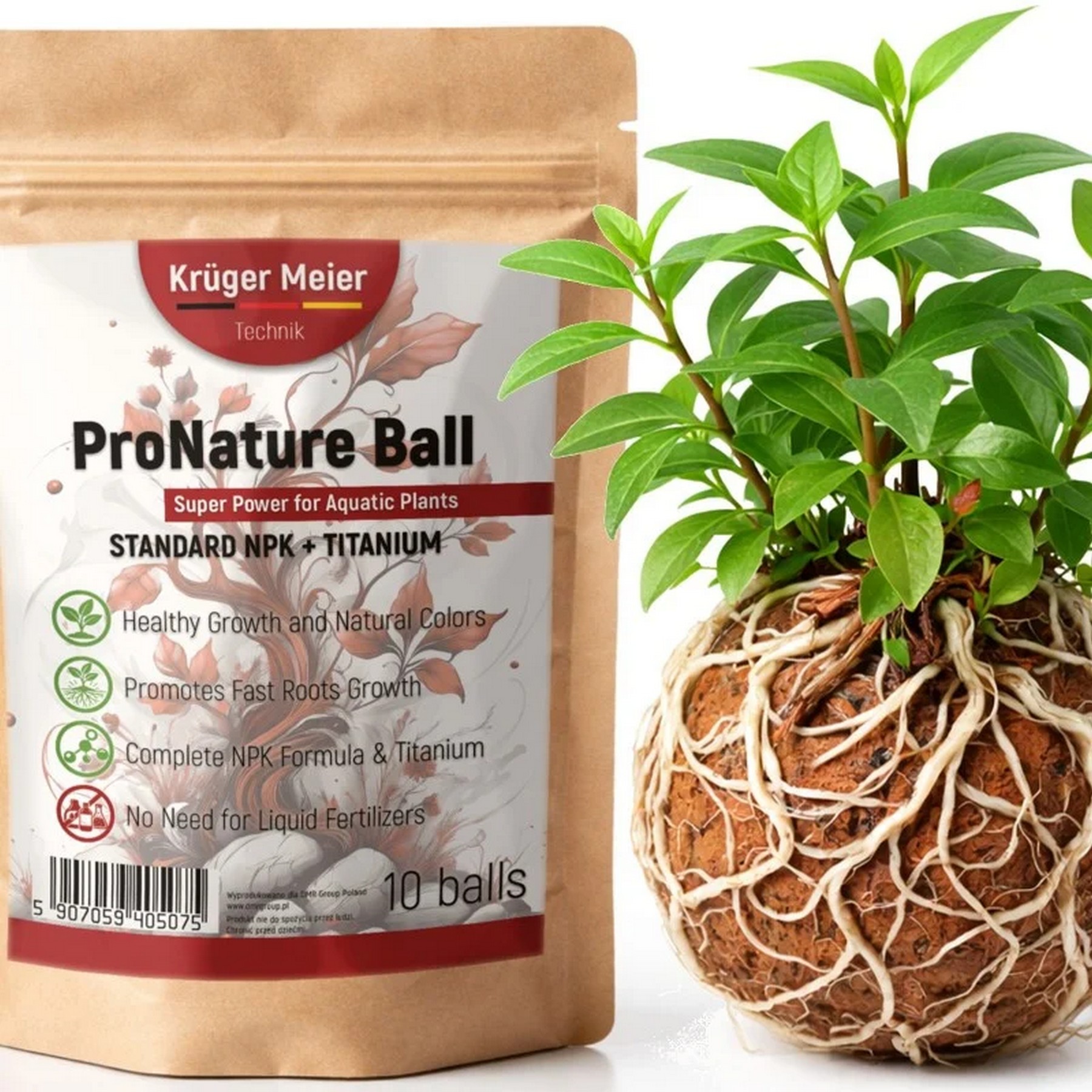 Поживні кульки Kruger Meier ProNature Ball 10 для акваріумних і тераріумних рослин