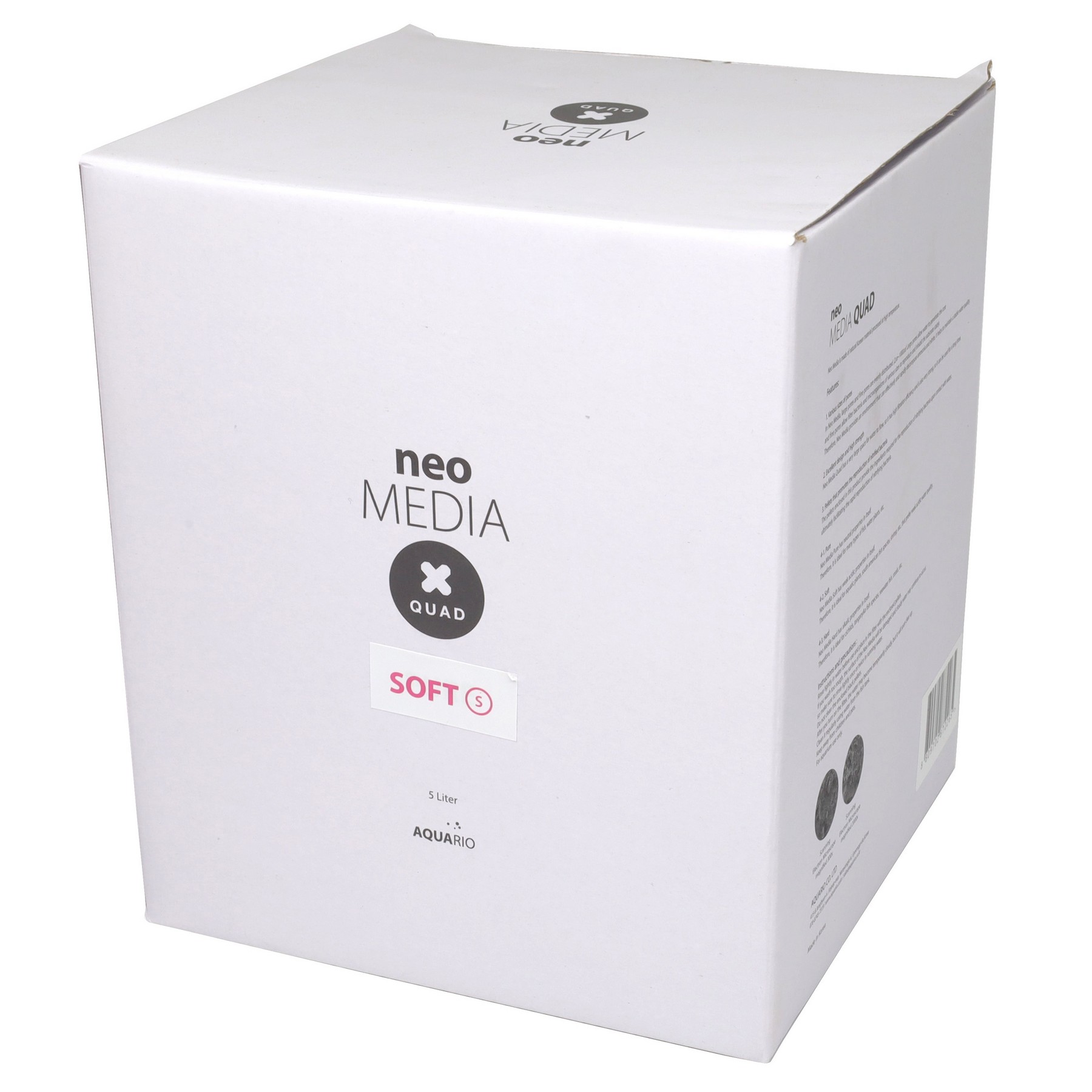 Наповнювач для біофільтрації зі зниженням pH Aquario Neo Media Soft S Premium Quad 5 л