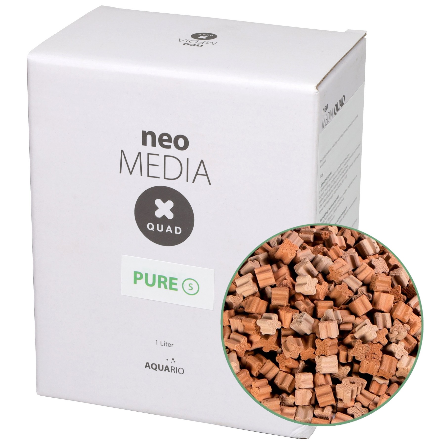 Наповнювач для біофільтрації з нейтральним pH Aquario Neo Media Pure S Premium Quad 1 л