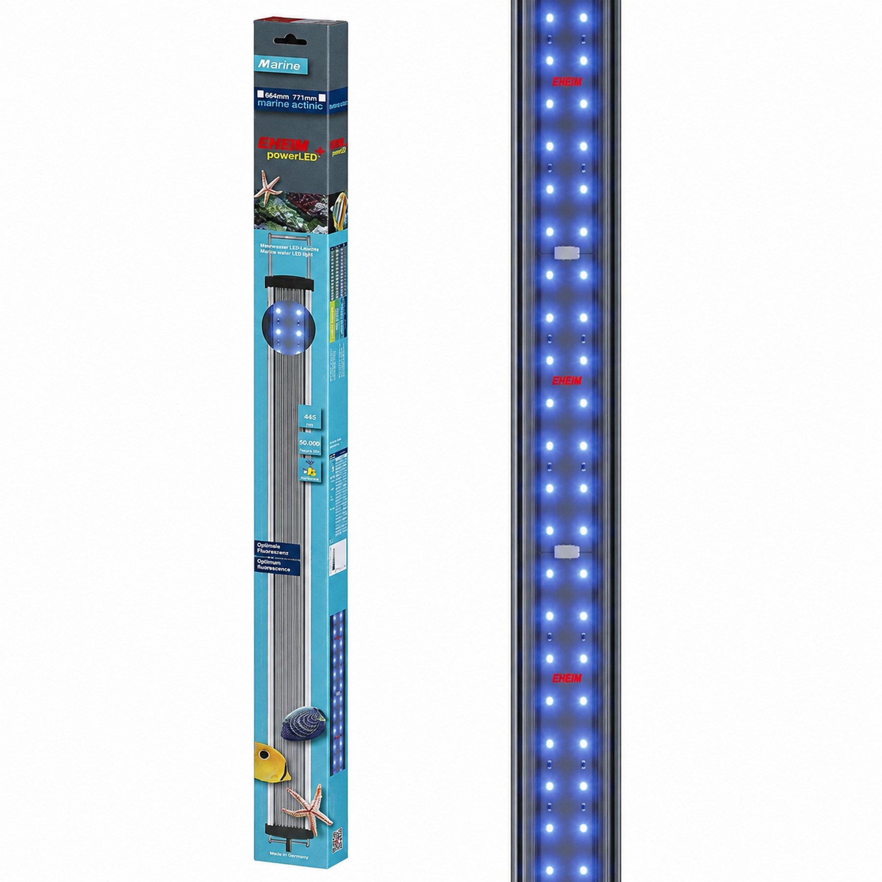 Светильник EHEIM powerLED+ marine actinic 664 для аквариума 680-844 мм, 17,3 Вт (4253041) - актиническое освещение для рифовых аквариумов