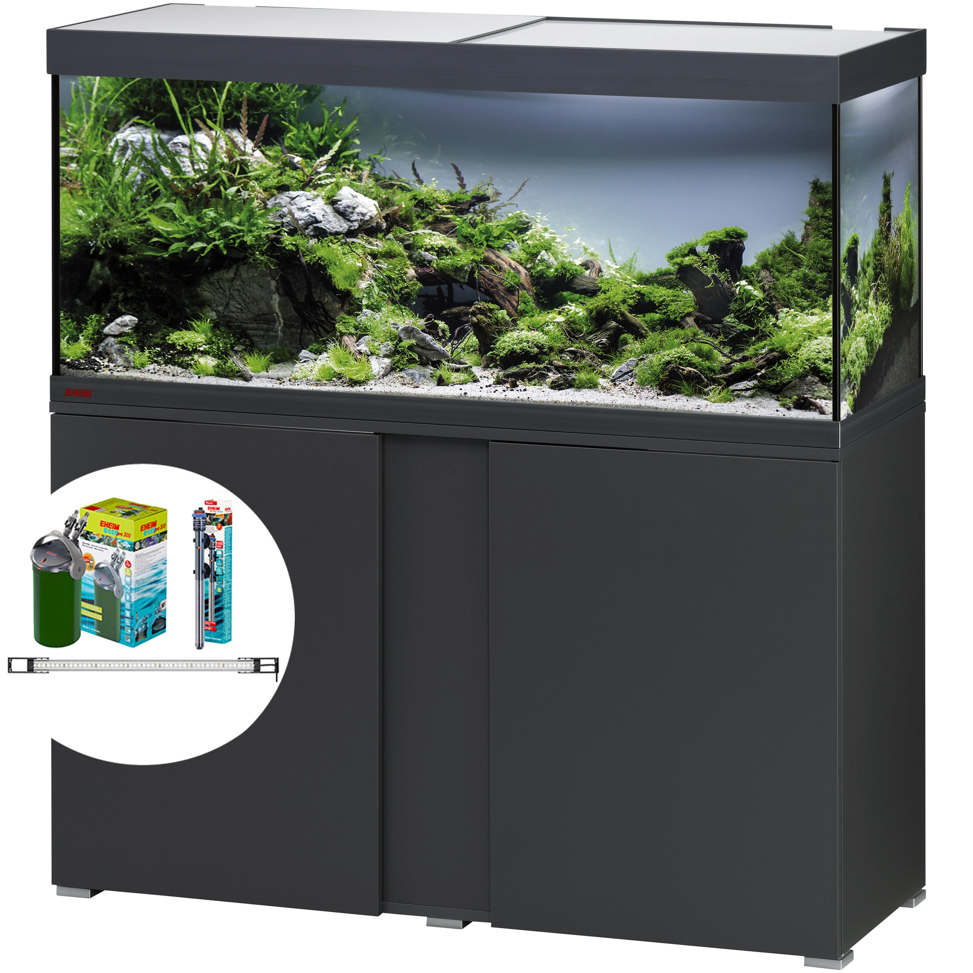 Акваріумний комплект Eheim vivaline LED 240 1x16.3W (LED)  антрацитовий з тумбою (0613069)