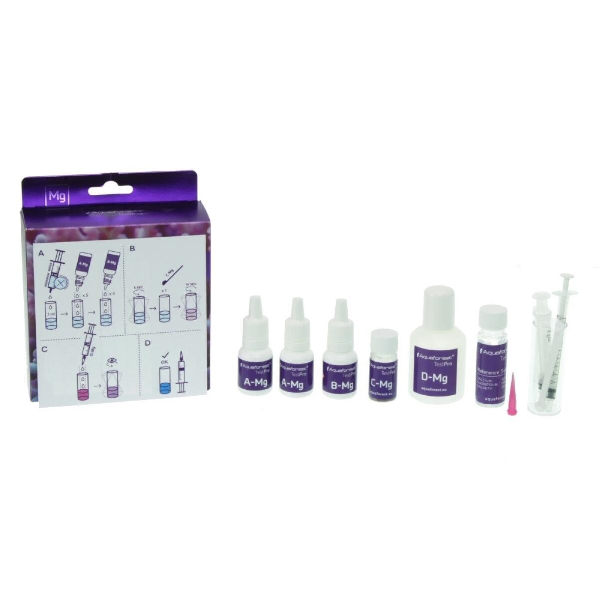 Тест на магній (Mg) Aquaforest Magnesium Test Kit для морського акваріуму, 55–60 тестів