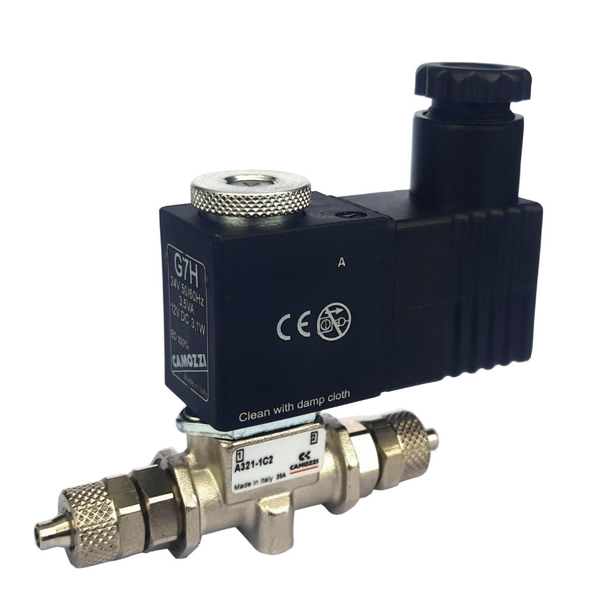 Электроклапан для систем СО2 Camozzi 4/6мм A321 12v DC
