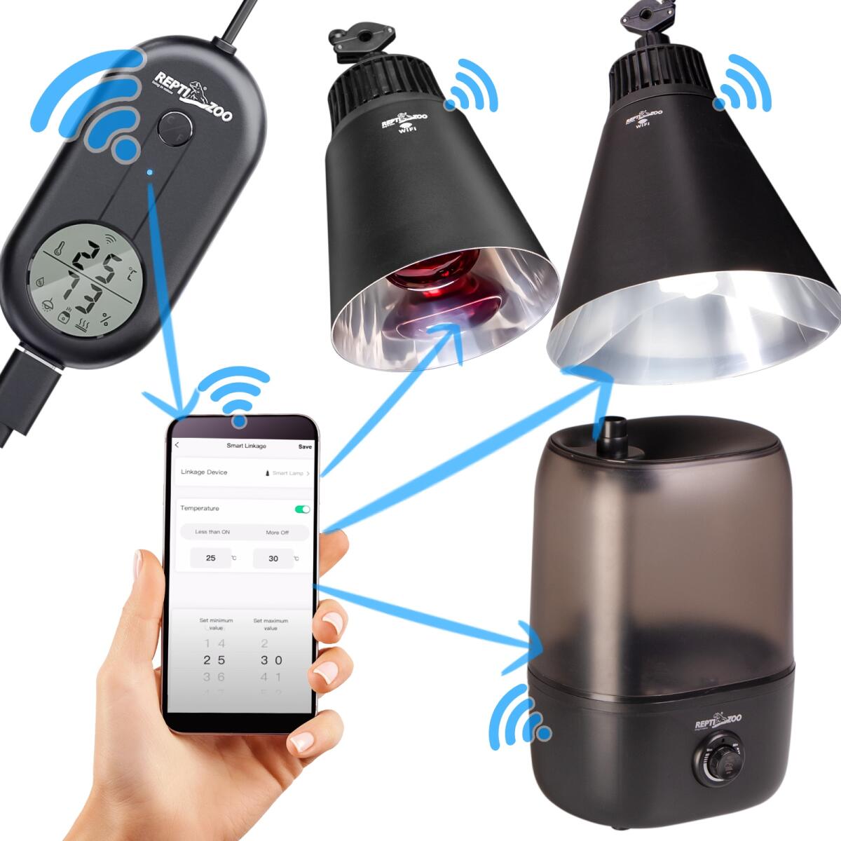 Термогігрометр електронний з Wi-Fi Repti-Zoo Smart Wi-Fi thermo-hygrometer (ZSH105)