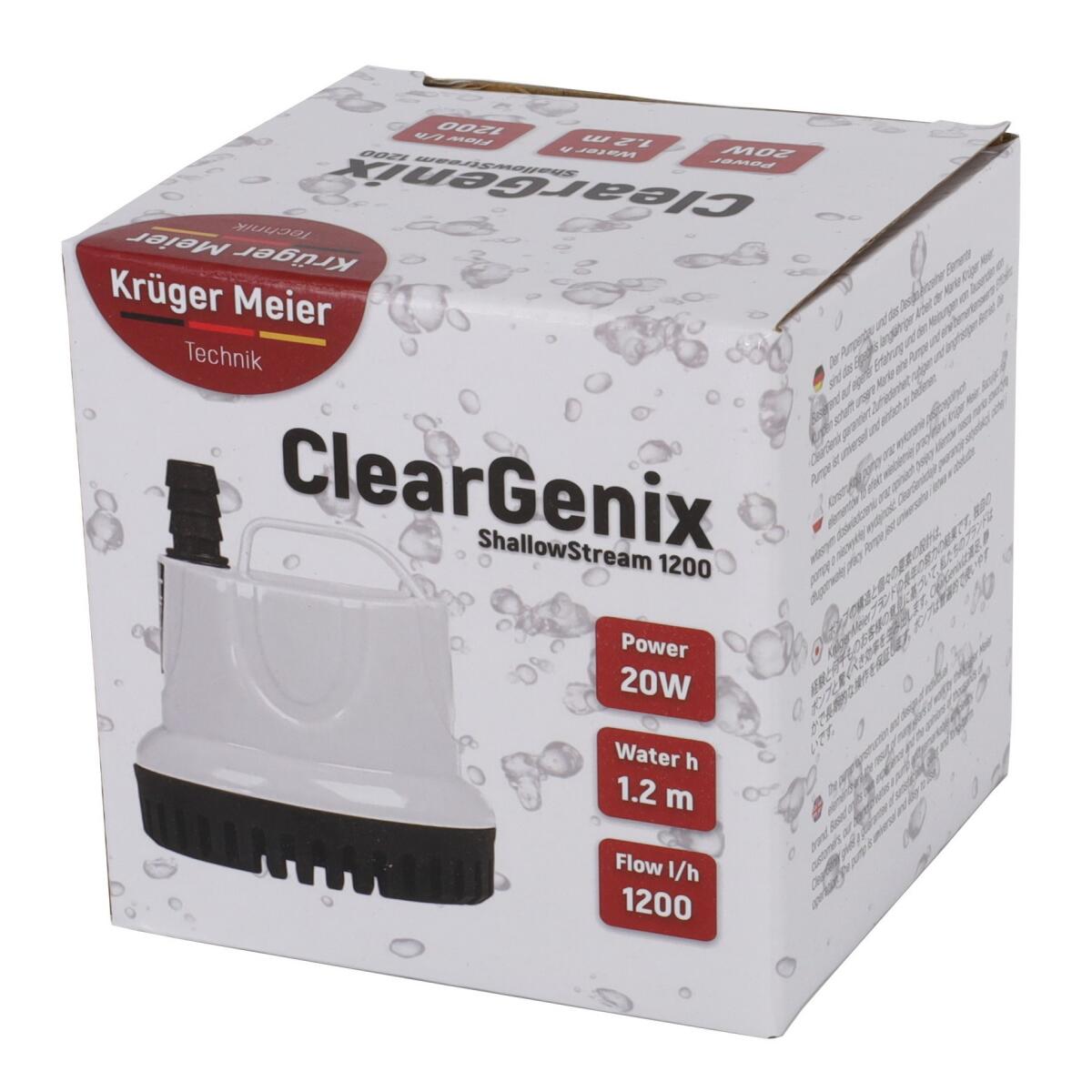 Помпа підйомна з низьким зануренням Kruger Meier ClearGenix 1200 л/г для фонтанів, акваріумів, ємностей