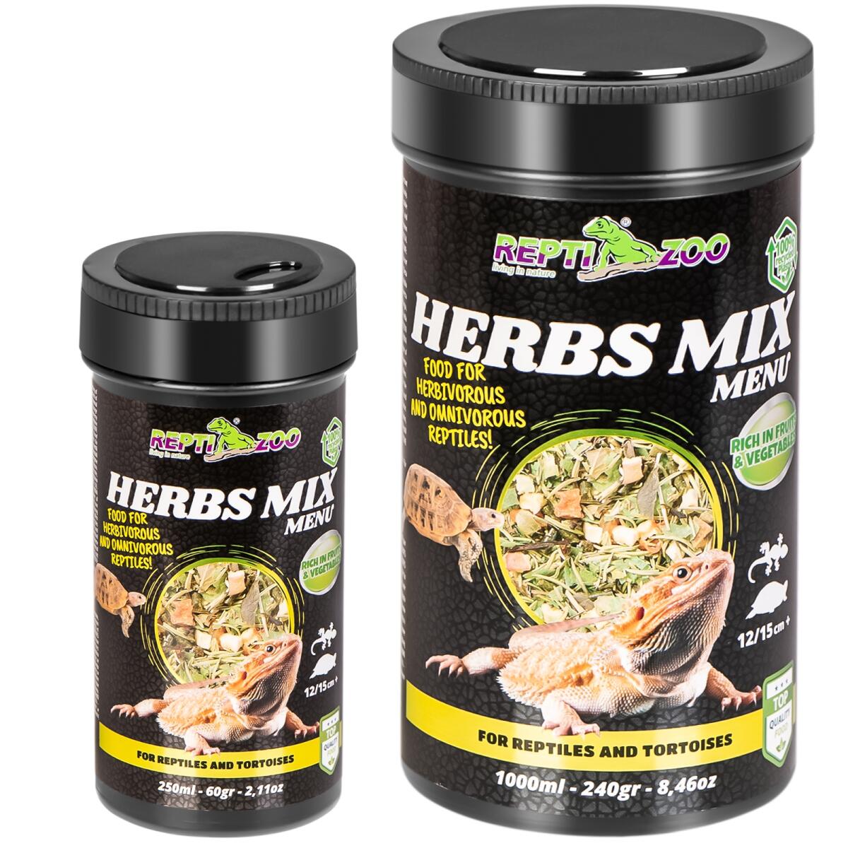 Рослинна суміш для рептилій і черепах Repti-Zoo Herbs Mix Menu 1000мл.