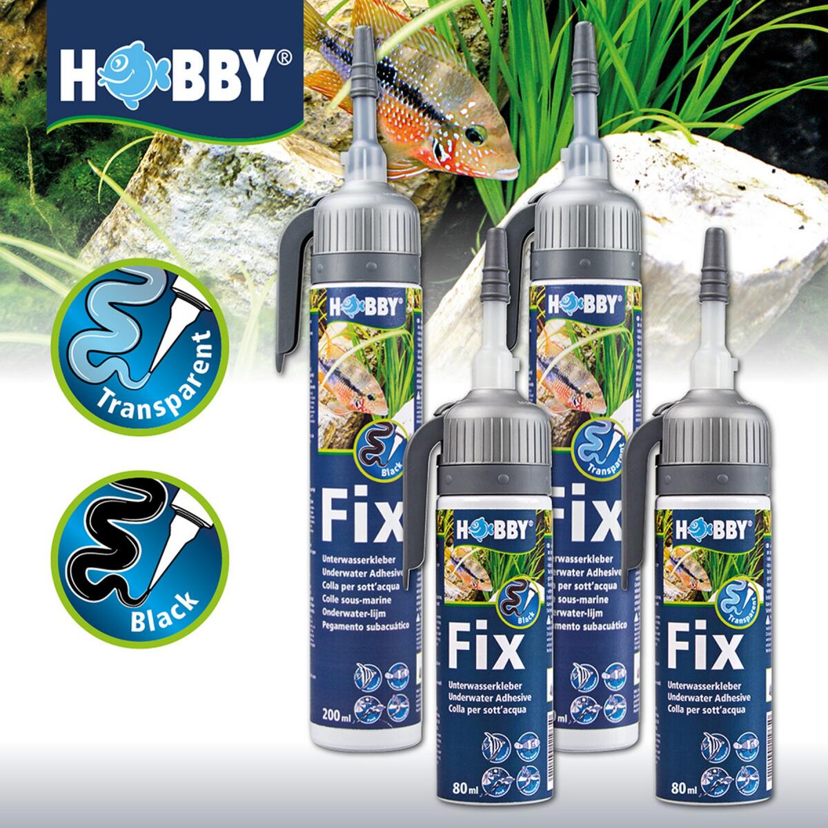 Клей, герметик акваріумний чорний Hobby Fix Underwater Adhesive black 75мл (11967)