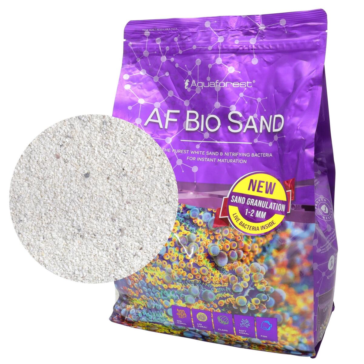 Живий пісок для морського акваріуму Aquaforest AF Bio Sand 7,5кг  1-2мм (735520)