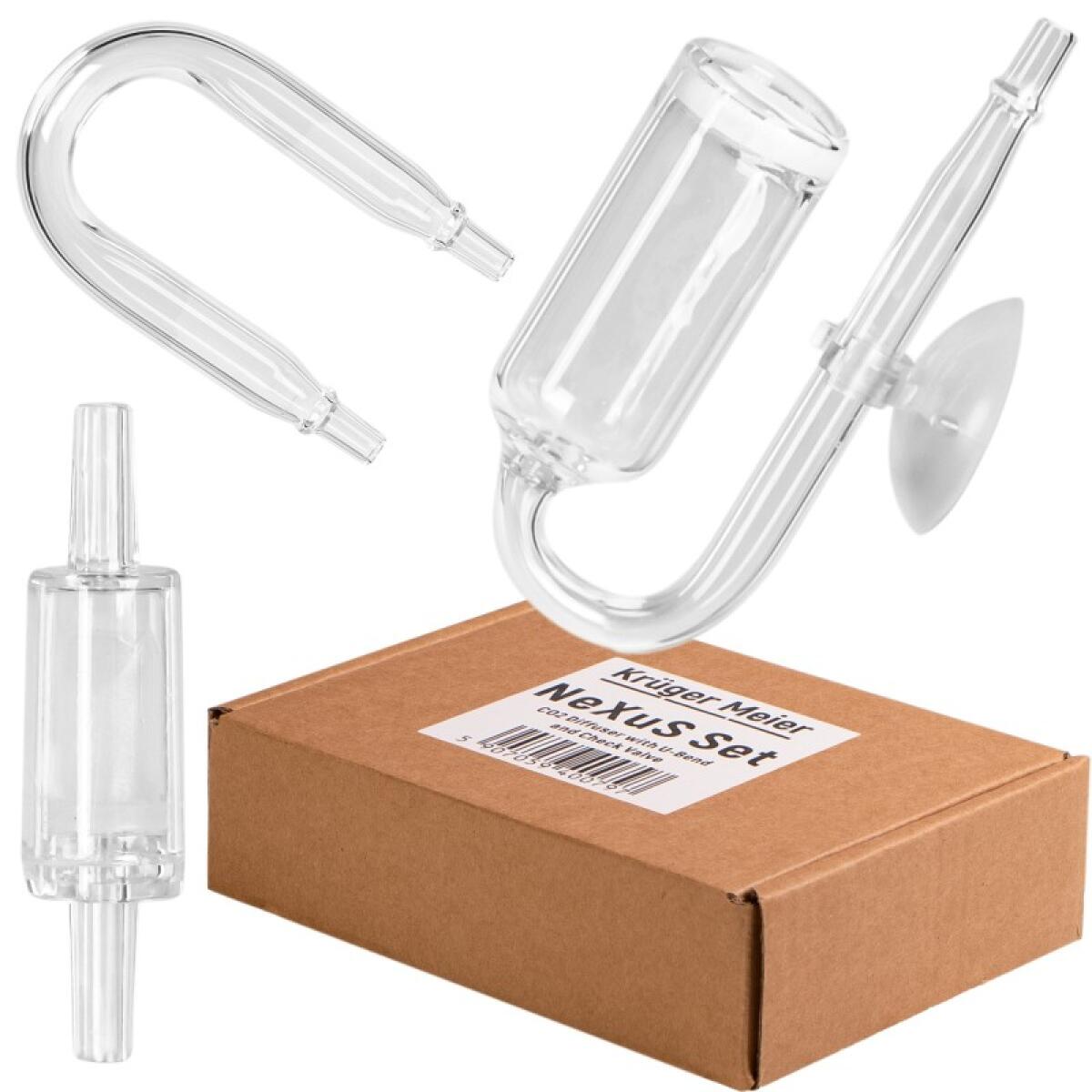 Скляний дифузор 15мм, коліно, зворотний клапан CO2 Kruger Meier NeXus Set CO2