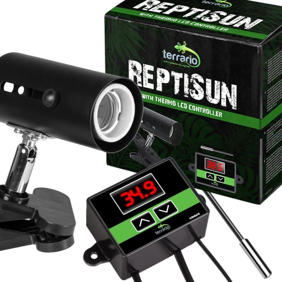 Світильник з затискної ручкою і термостатом ReptiSun Temperature Control 200W