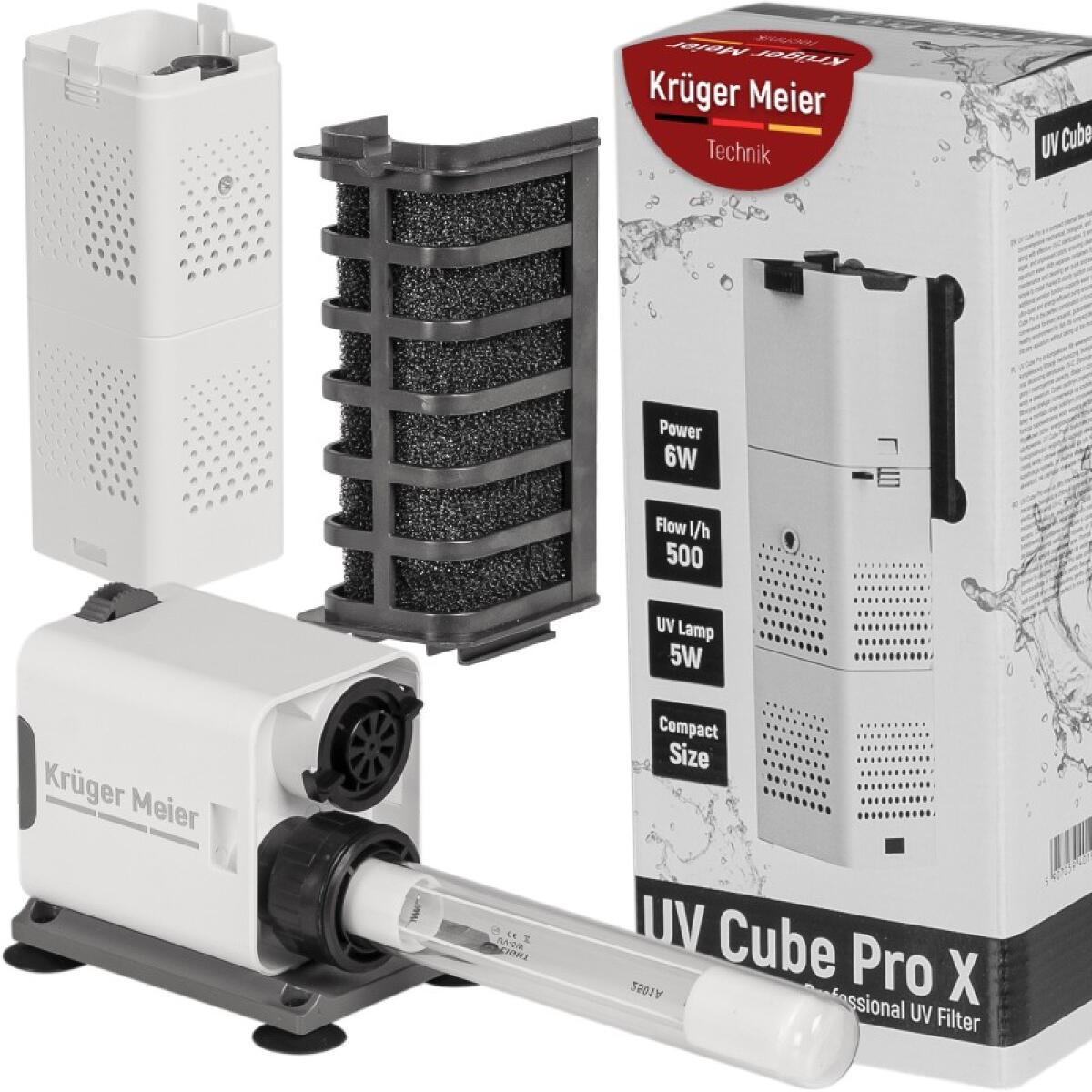 Внутрішній фільтр Kruger Meier UV Cube Pro X з УФ-стерилізацією та аерацією для акваріумів до 250 л.