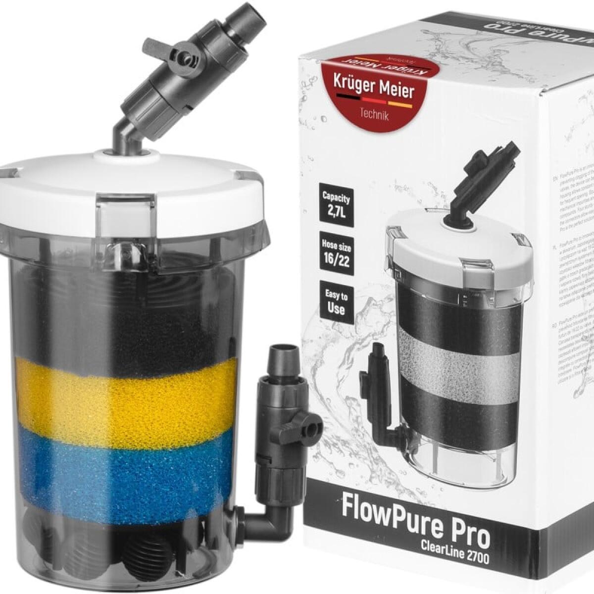 Зовнішній префільтр для акваріума Kruger Meier FlowPure Pro 2700 (16/22 мм) - 2.7 л