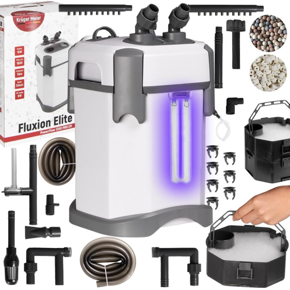 Зовнішній фільтр Kruger Meier Fluxion Elite 1000 UVC PRO для акваріумів 80-180 літрів