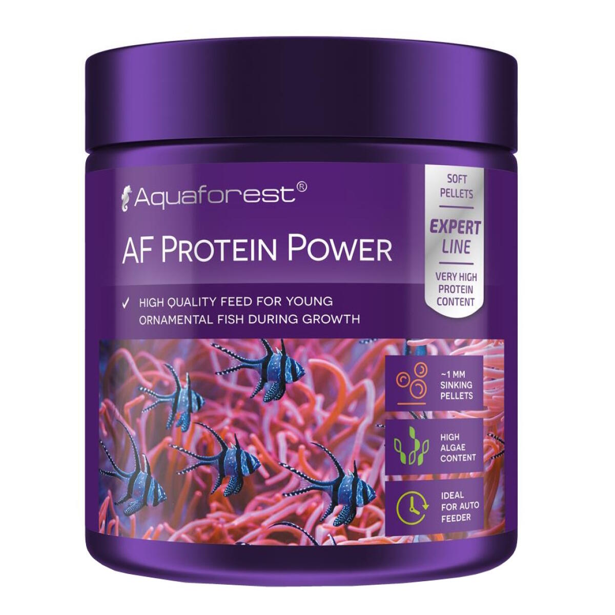 Корм Aquaforest AF Protein Power 120 г - високобілкові м’які гранули для молодих декоративних риб