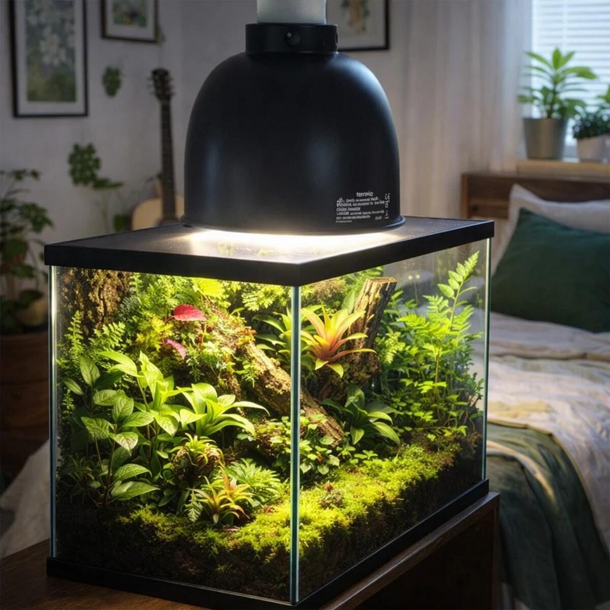 Світильник глибокий рефлекторний Terrario LUNOONE 2.0 E27 100W для локального обігріву тераріумів