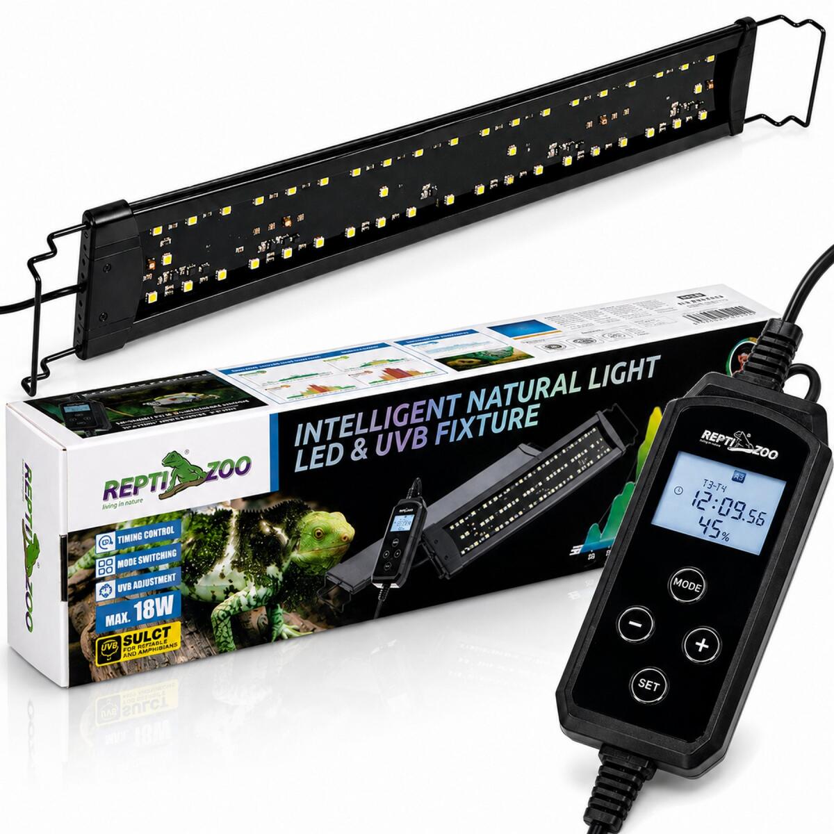 Светильник LED UVB Repti-Zoo Natural Light LED UVB 18W 56-64 см для террариума с контроллером