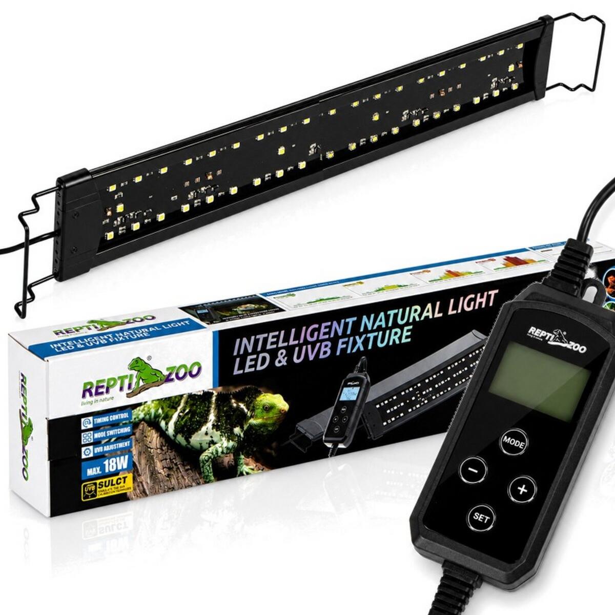 Светильник LED UVB Repti-Zoo Natural Light LED UVB 18W 56-64 см для террариума с контроллером