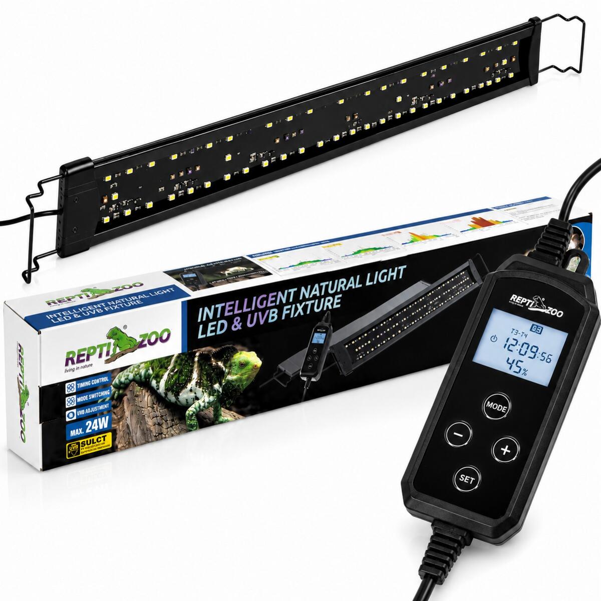 Светильник LED UVB Repti-Zoo Natural Light LED UVB 24W 83-94 см для террариума с контроллером