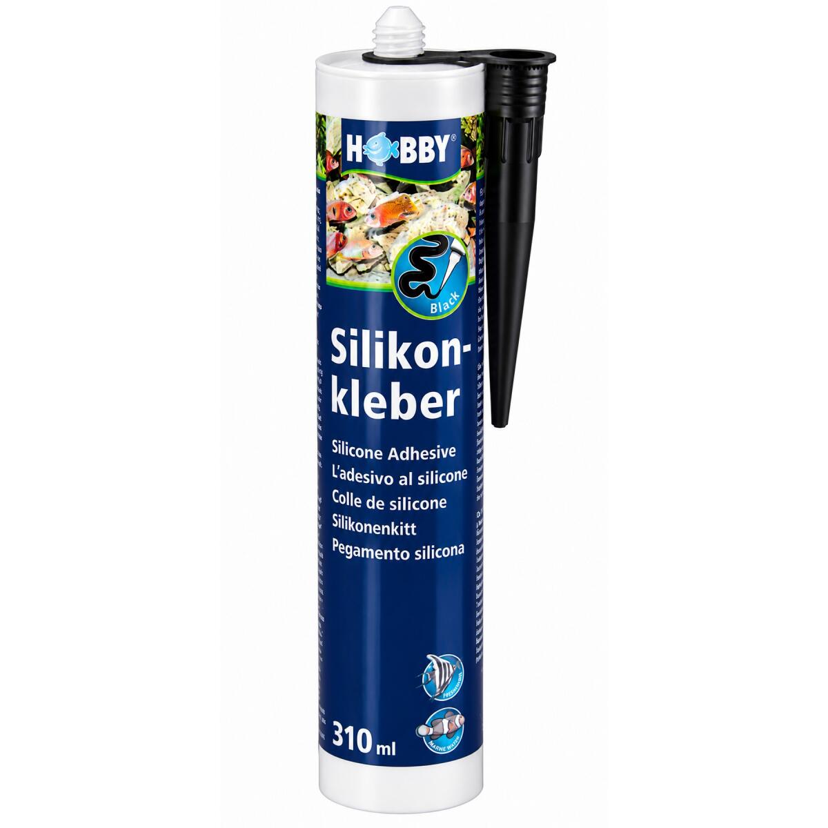 Силикон черный для аквариумов и террариумов Hobby Silicon Adhesive black 310 мл (11945)