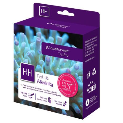 Тест на карбонатну жорсткість (KH) Aquaforest Alkalinity Test Kit, для морських акваріуміві, 78–100 вимірювань