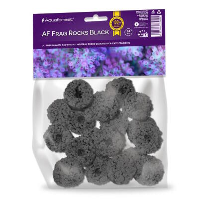 Плашки для посадки коралів Aquaforest Frag Rocks Black 24 шт - пористі, чорні, для морського акваріума