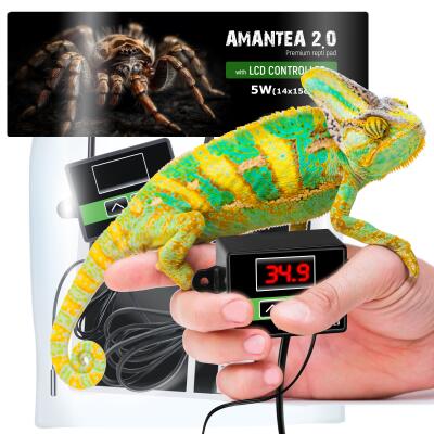 Нагрівальний мат з термостатом Terrario Amantea 2.0 5W 14x15см
