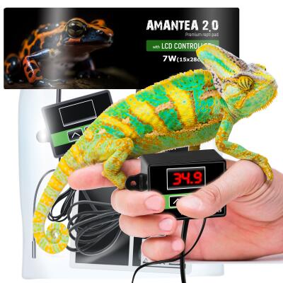Нагрівальний мат з термостатом Terrario Amantea 2.0 7W 28x15см