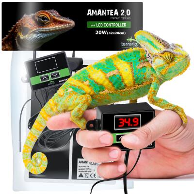 Нагрівальний мат з термостатом Terrario Amantea 2.0 20W 42x28см